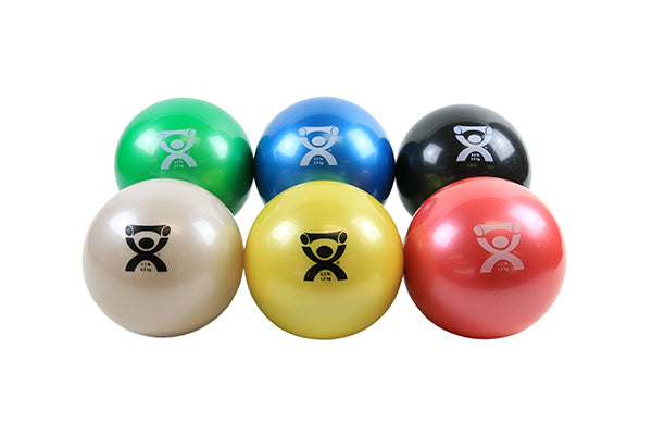 CanDo WaTE Ball - Hand-held Size - 6-piece set (1 each: tan, yellow, red, green, blue, black) — for Strength Training and Rehabilitation