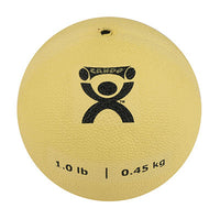 CanDo Soft and Pliable Medicine Ball, Tan, 1 lbs. — for Strength Training and Rehabilitation