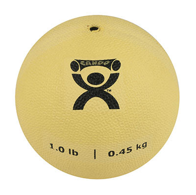 CanDo Soft and Pliable Medicine Ball, Tan, 1 lbs. — for Strength Training and Rehabilitation