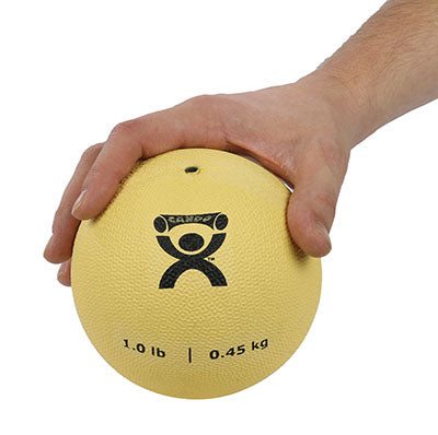 CanDo Soft and Pliable Medicine Ball, Tan, 1 lbs. — for Strength Training and Rehabilitation