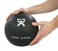 CanDo Soft and Pliable Medicine Ball, Tan, 1 lbs. — for Strength Training and Rehabilitation