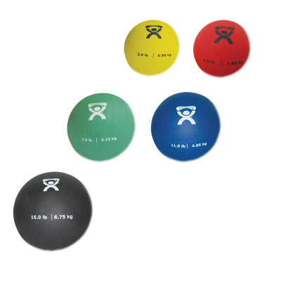 CanDo Soft and Pliable Medicine Ball, 5-Piece Set (1 ea: 2, 4, 7, 11, 15 lbs.) — for Strength Training and Rehabilitation