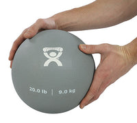 CanDo Soft and Pliable Medicine Ball, Tan, 1 lbs. — for Strength Training and Rehabilitation
