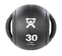 CanDo Dual-Handle Medicine Ball, 9" Diameter, Yellow, 6 lb. — for Strength Training and Rehabilitation