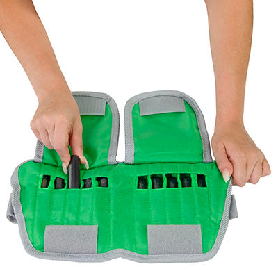 the Cuff The Adjustable Cuff ankle weight - 5 lb - 10 x 0.5 lb inserts - Green - each — for Strength Training and Rehabilitation