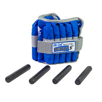the Cuff The Adjustable Cuff ankle weight - 10 lb - 20 x 0.5 lb inserts - Blue - each — for Strength Training and Rehabilitation