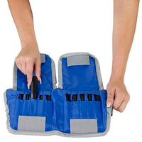 the Cuff The Adjustable Cuff ankle weight - 10 lb - 20 x 0.5 lb inserts - Blue - each — for Strength Training and Rehabilitation