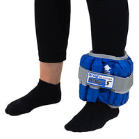 the Cuff The Adjustable Cuff ankle weight - 10 lb - 20 x 0.5 lb inserts - Blue - pair — for Strength Training and Rehabilitation