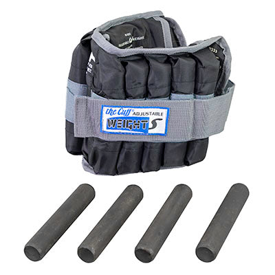 the Cuff The Adjustable Cuff ankle weight - 20 lb - 20 x 1 lb inserts - Black - each — for Strength Training and Rehabilitation