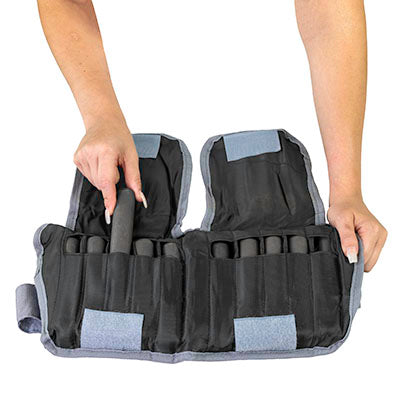 the Cuff The Adjustable Cuff ankle weight - 20 lb - 20 x 1 lb inserts - Black - pair — for Strength Training and Rehabilitation