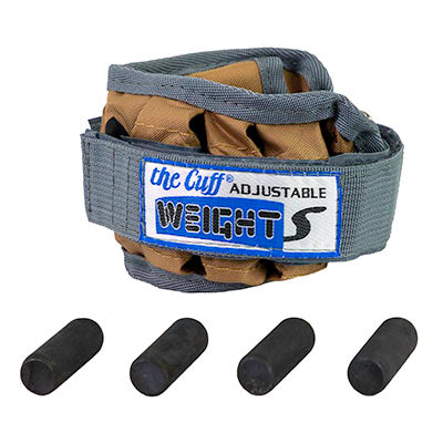 the Cuff The Adjustable Cuff pediatric ankle weight - 2 lb - 12 x 0.17 lb inserts - Tan - each — for Strength Training and Rehabilitation