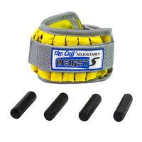 the Cuff The Adjustable Cuff wrist weight - 2 lb - 10 x 0.2 lb inserts - Yellow - each — for Strength Training and Rehabilitation