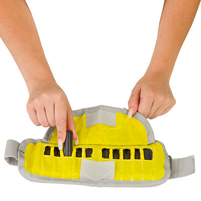 the Cuff The Adjustable Cuff wrist weight - 2 lb - 10 x 0.2 lb inserts - Yellow - each — for Strength Training and Rehabilitation