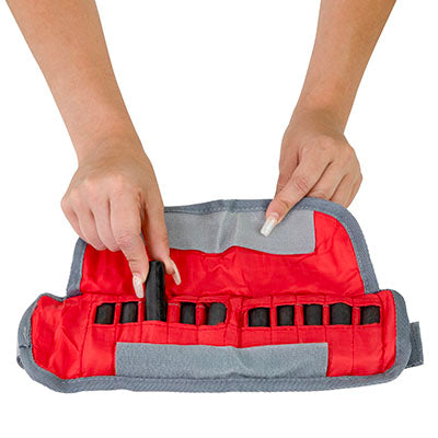 the Cuff The Adjustable Cuff wrist weight - 4 lb - 20 x 0.2 lb inserts - Red - each — for Strength Training and Rehabilitation
