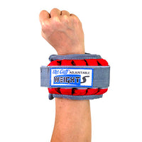 the Cuff The Adjustable Cuff wrist weight - 4 lb - 20 x 0.2 lb inserts - Red - pair — for Strength Training and Rehabilitation
