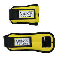 the Cuff CanDo Weight Straps - 1 lb Set (2 each: 1/2 lb weight) - Yellow — for Strength Training and Rehabilitation