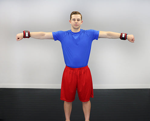 the Cuff CanDo Weight Straps - 2 lb Set (2 each: 1 lb weight) - Red — for Strength Training and Rehabilitation