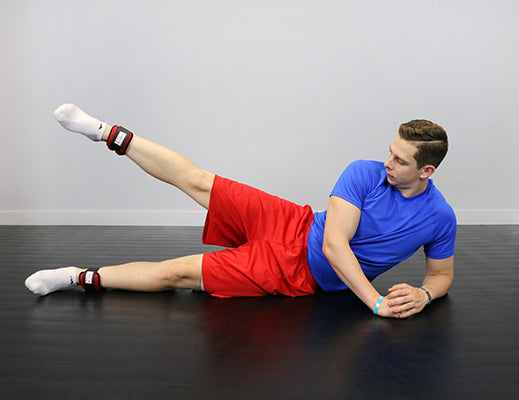 the Cuff CanDo Weight Straps - 2 lb Set (2 each: 1 lb weight) - Red — for Strength Training and Rehabilitation