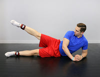 the Cuff CanDo Weight Straps - 2 lb Set (2 each: 1 lb weight) - Red — for Strength Training and Rehabilitation