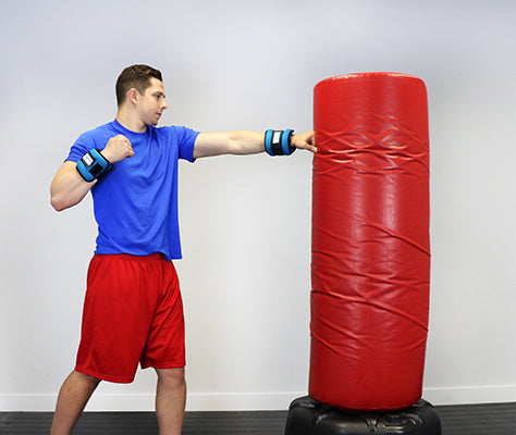 the Cuff CanDo Weight Straps - 4 lb Set (2 each: 2 lb weight) - Blue — for Strength Training and Rehabilitation