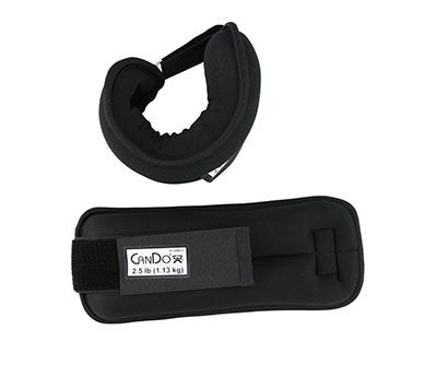 the Cuff CanDo Weight Straps - 5 lb Set (2 each: 2-1/2 lb weight) - Black — for Strength Training and Rehabilitation