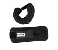 the Cuff CanDo Weight Straps - 5 lb Set (2 each: 2-1/2 lb weight) - Black — for Strength Training and Rehabilitation