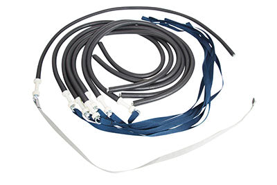 Shuttle Recovery Elasticords, Set of 8 (7 Navy, 1 Silver) — for Fitness Equipment in Clinical and Institutional Care