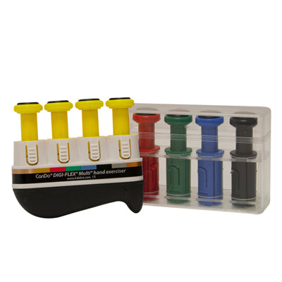 CanDo Digi-Flex Multi, Progressive Starter Pack, Frame, 8 Buttons ( 4 Yellow, 1 Red, 1 Green, 1 Blue, 1 Black) — for Hand Flexion in Clinical and Institutional Care