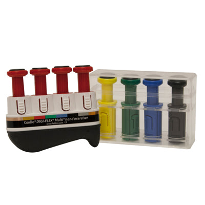 CanDo Digi-Flex Multi, Progressive Starter Pack, Frame, 8 Buttons (4 Red, 1 Yellow, 1 Green, 1 Blue, 1 Black) — for Hand Flexion in Clinical and Institutional Care