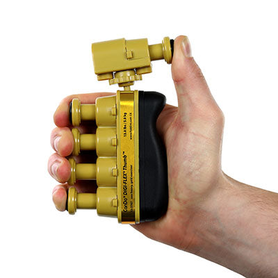 CanDo Digi-Flex Thumb - Set of 8 (1 each: tan, yellow, red, green, blue, black, silver, gold) — for Hand Flexion in Clinical and Institutional Care