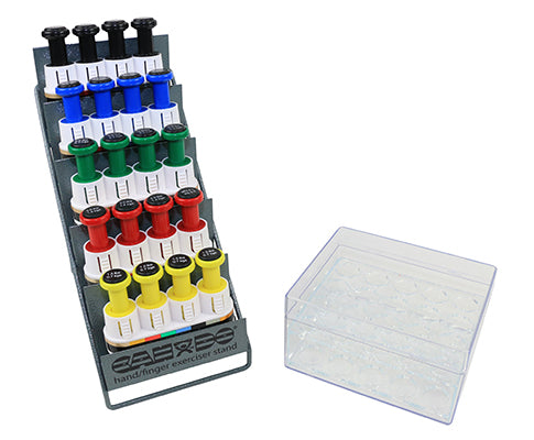 CanDo Digi-Flex Multi Small Clinic Pack, Standard (5 bases plus 20 button set w/rack) — for Organized Equipment Storage