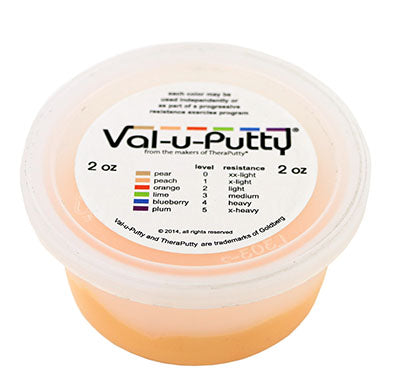 Val-u-Putty Exercise Putty - Peach (lx-soft) - 2 oz — for Hand Therapy and Strengthening