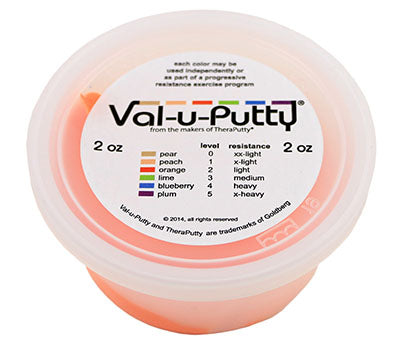 Val-u-Putty Exercise Putty - Orange (soft) - 2 oz — for Hand Therapy and Strengthening