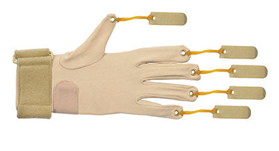 CanDo Deluxe with Thumb Finger Flexion Glove, L/XL Left — for Hand Flexion in Clinical and Institutional Care