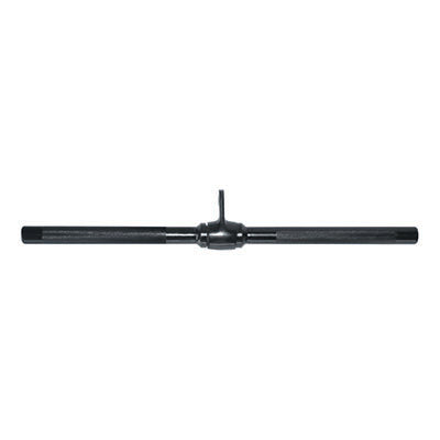 Power Systems Black Chrome, 20" Cable Straight Bar — for Fitness Equipment in Clinical and Institutional Care
