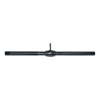 Power Systems Black Chrome, 20" Cable Straight Bar — for Fitness Equipment in Clinical and Institutional Care