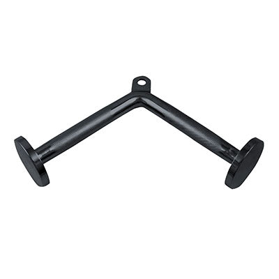 Power Systems Black Chrome, Cable Tricep Pushdown Handle — for Fitness Equipment in Clinical and Institutional Care