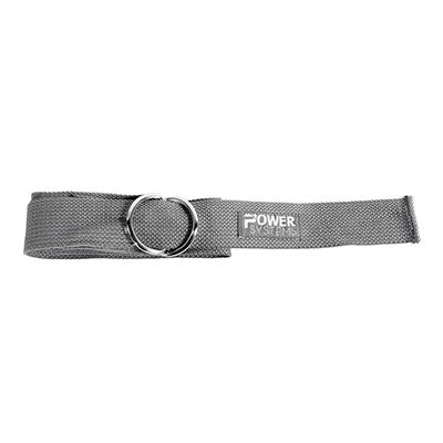 Power Systems Yoga Straps with D Rings, Dark Gray, 8' — for Flexibility and Mobility Training