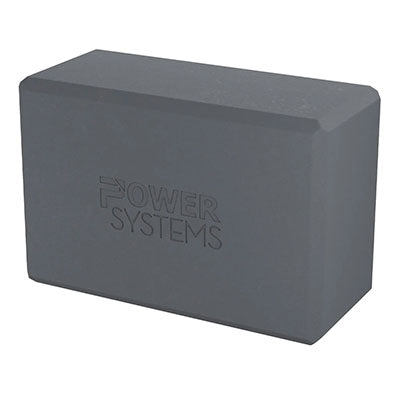 Power Systems Yoga Block, Gray, 4" — for Flexibility and Mobility Training