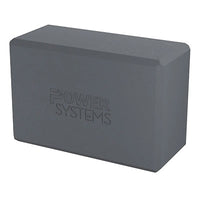 Power Systems Yoga Block, Gray, 4" — for Flexibility and Mobility Training