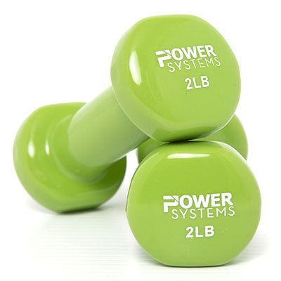 Power Systems Deluxe Vinyl Coated Dumbbell, Pair, 1 lb — for Strength Training and Rehabilitation