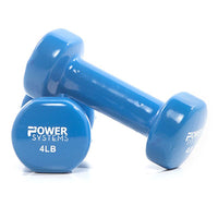 Power Systems Deluxe Vinyl Coated Dumbbell, Pair, 1 lb — for Strength Training and Rehabilitation
