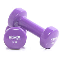 Power Systems Deluxe Vinyl Coated Dumbbell, Pair, 1 lb — for Strength Training and Rehabilitation