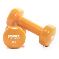 Power Systems Deluxe Vinyl Coated Dumbbell, Pair, 1 lb — for Strength Training and Rehabilitation