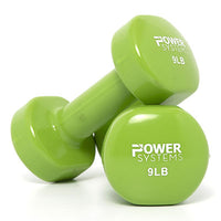 Power Systems Deluxe Vinyl Coated Dumbbell, Pair, 1 lb — for Strength Training and Rehabilitation
