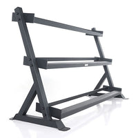 Power Systems Granite Series Horizontal Dumbbell Rack, Three Tier — for Strength Training and Rehabilitation