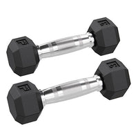 Power Systems Rubber Hex Dumbbell, 3 lb., Pair — for Strength Training and Rehabilitation