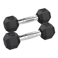 Power Systems Rubber Hex Dumbbell, 3 lb., Pair — for Strength Training and Rehabilitation