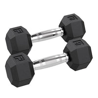 Power Systems Rubber Hex Dumbbell, 3 lb., Pair — for Strength Training and Rehabilitation