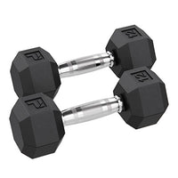 Power Systems Rubber Hex Dumbbell, 3 lb., Pair — for Strength Training and Rehabilitation